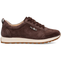 Skórzane sneakersy damskie - FILIPPO DP7557/26 BRĄZOWE