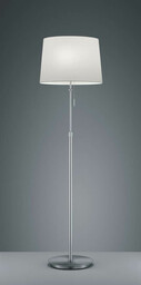Trio Podłogowa lampa abażurowa Lyon 409100307 nikiel biała