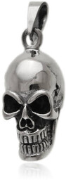 Elegancki oksydowany srebrny wisior wisiorek czaszka czacha skull