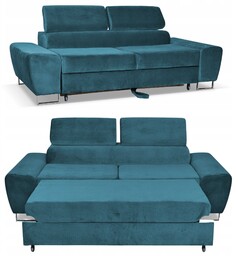 Sofa kanapa Bosso salon Family meble niebieski welur