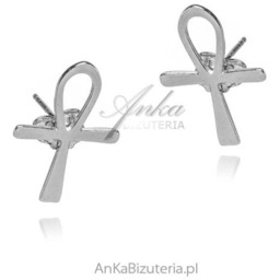 ankabizuteria.pl Srebrne kolczyki krzyże ANKH -symbol egipskiej cywi