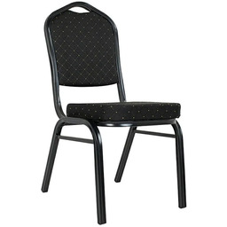 Edinos Czarne krzesło restauracyjne sztaplowane K2-A97