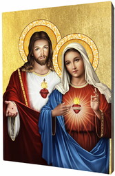 Ikona Najświętszego Serca Jezusa i Niepokalanego Serca Maryi