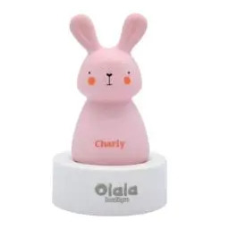 Olala boutique Króliczek Charly Różowy Lampka nocna