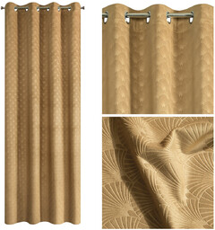 Zasłona Velvet Julia 140 x 250 Przelotka Żółty