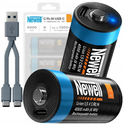 Newell C/R14 USB-C - 2x akumulator/bateria C/R14 (R14),