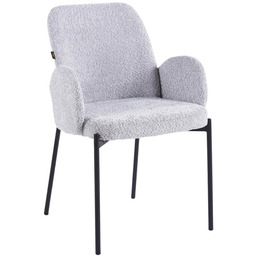Krzesło tapicerowane CX2024 szary baranek boucle OUTLET