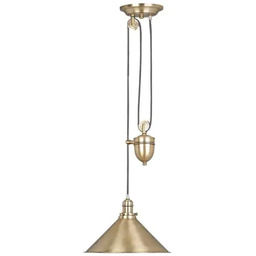 Lampa wisząca metalowa mosiężna z regulacją wysokości PV/P