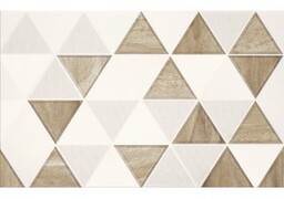 Płytka ścienna inserto AREZZO white-beige triangle satin 25x40