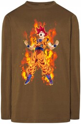 Son Goku Męska bluza Longsleeve Modna Rozm.M