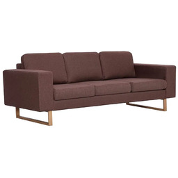 Edinos Elegancka trzyosobowa sofa brązowaF2-M30