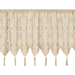 Eurofirany Zazdrostka 60x150 Martha beżowa jasna z ażurowym