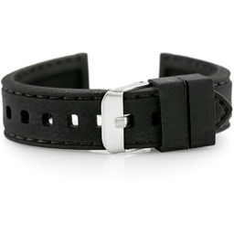 Pasek gumowy do zegarka U20 - czarny 18mm