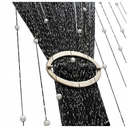 Firany Makarony srebrna nić firana Z Koralikami Kule