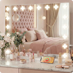 Lustro do makijażu białe make-up 58x46cm 18 LED