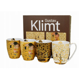 Komplet 4 kubków classic inspired by Gustav Klimt