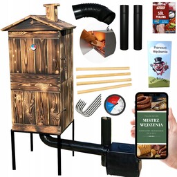 Wędzarnia Ogrodowa Drewniana Duża XXL Domowa Grill Tradycyjna