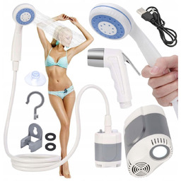 Prysznic Turystyczny Elektryczny Pompa akumulatorowa Zestaw 2 Słuchawki