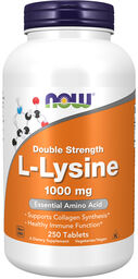 Now Foods L-Lysine, L-lizyna 1000 mg, 250 tabletek