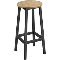 Elior Hoker z podnóżkiem dąb sonoma + czarny