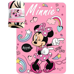 Koc dziecięcy polarowy Myszka Minnie 100x140 kocyk