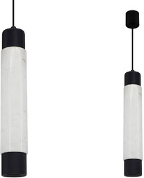 Nowoczesna lampa wisząca MARBLE WHITE/BLACK 1xGU10 ML6341