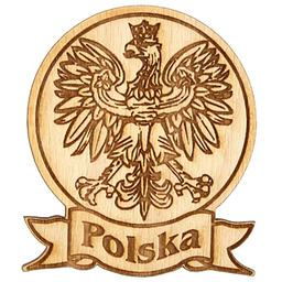 Magnes drewniany okrągły Polska