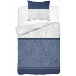 Pościel flanelowa 140x200 granatowa ornamenty Flanela 24