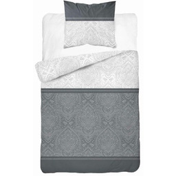Pościel flanelowa 140x200 grafitowa ornamenty Flanela 24