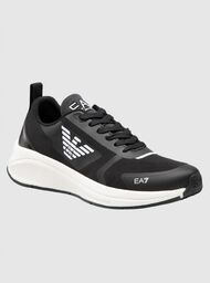 EA7 Czarne sneakersy z białym logo