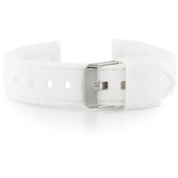 Pasek gumowy do zegarka U20 - biały 18mm