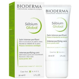 Bioderma, Sebium Global, krem przeciwtrądzikowy do twarzy, 30