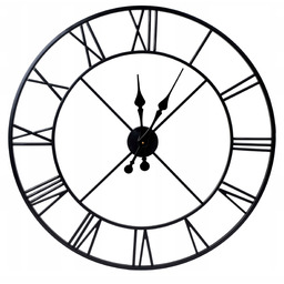 Duży Zegar Ścienny Metalowy Na Ścianę Loftowy Rzymski