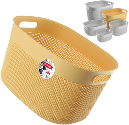 Koszyk prostokątny 18L Curver Filo Recycled, żółty