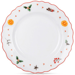 Talerz obiadowy płytki porcelanowy świąteczny 24,5 cm