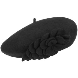 Beret Baskijski Agris Flower by Lierys, czarny, One