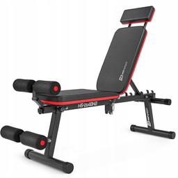 Ławka treningowa regulowana skośna do ćwiczeń blokada nóg