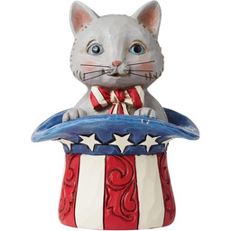 Enesco Jim Shore Heartwood Creek Patriotyczny kotek