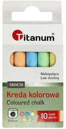 Kreda szkolna kolorowa 10 szt. Titanum 75121