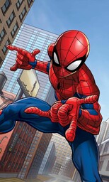 Jerry Fabrics Ręczniczek do przedszkola 30x50 Spider-man niebieski