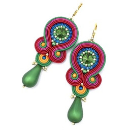 Pakamera Kolczyki sutasz kolorowe barwne energetyczne Florina