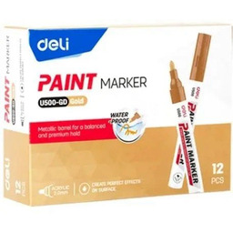 Marker olejowy 2mm złoty (12szt) DELI