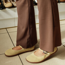 Skórzane baleriny barefoot - TYMOTEO 2167 ŻÓŁTE