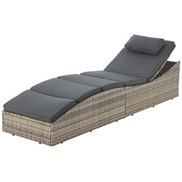 LEŻAK OGRODOWY LEŻANKA Z MATERACEM REGULOWANY SKŁADANY BASENOWY