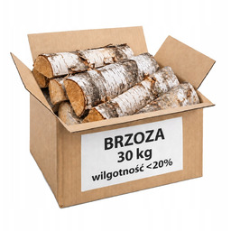 Drewno kominkowe Brzoza 30 kg suszone komorowo <20%