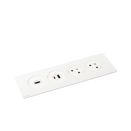 Gniazdo meblowe Incara DISQ''IN wyposażone 2X2P+Z/USB A+C/HDMI, przewód