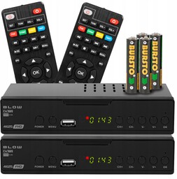 2x Tuner Dekoder DVB-T2 Tv Naziemnej H.265 Hevc