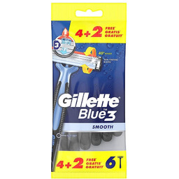 GILLETTE Blue3 Smooth jednorazowe maszynki do golenia 6szt