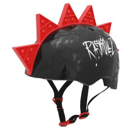 RASKULLZ Kask rowerowy Pop Splat Czarno-czerwony dla Dzieci