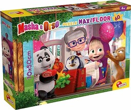 Liscianigiochi 92970 niedźwiedź Maxifloor, Masza puzzle 60 sztuk